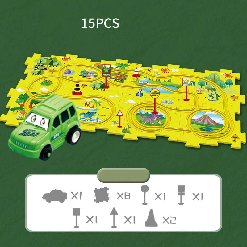 🚗Children's Educational Puzzle Track Car Play Set