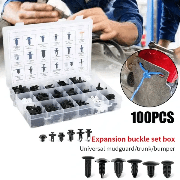 ⚙️ 100pcs Universal Expansion Screw Clips Set – Multi-Size, Strong Grip & Easy Installation 🛠️🚗