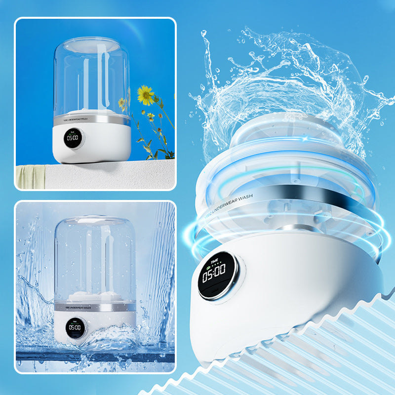 🔥Last Day Sale 50% OFF😍Portable Rechargeable Mini Washing Machine for Underwear！🩲