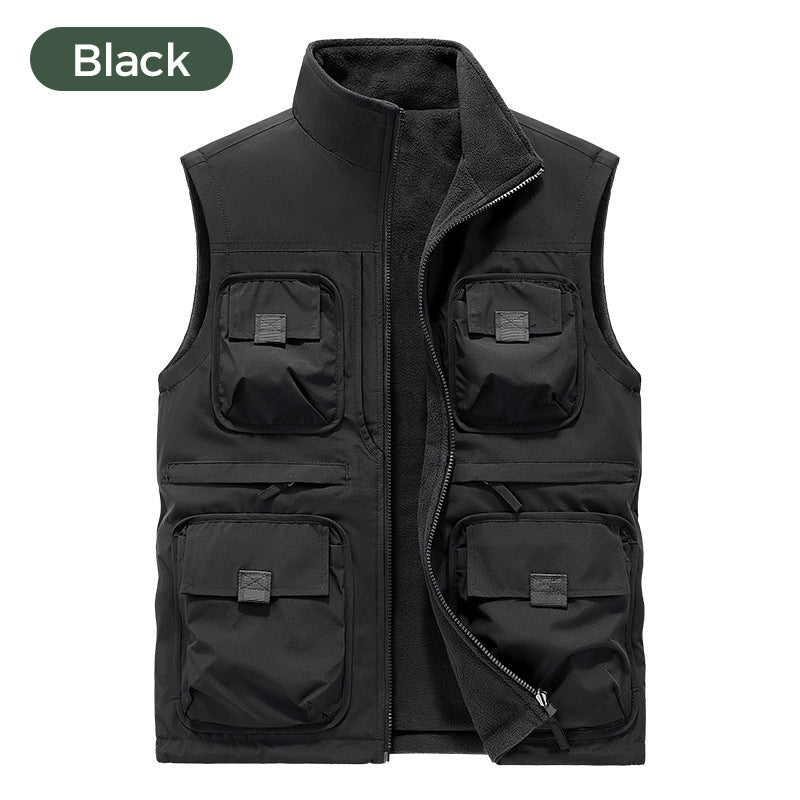 Reversible Multi-Pocket Padded Vest for Men & Women