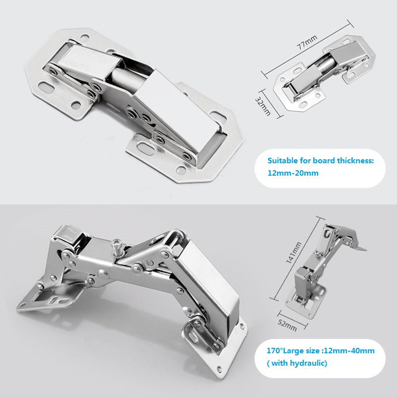 🔥Christmas sale is ending soon🔥Easy installation of bridge-shaped door hinges  -Cabinet hinges