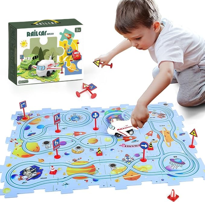 🚗Children's Educational Puzzle Track Car Play Set