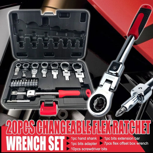 Removable movable head ratchet repair tool set（50%OFF）