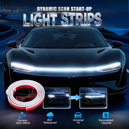 🔥【Dynamic Scan HoodBeam Kit】 Light up your hood with hypnotic smooth scanning effects! ✨🚗