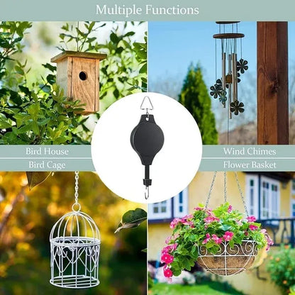 🪴🦜Plant Pulley Set For Garden Baskets Pots, Birds Feeder