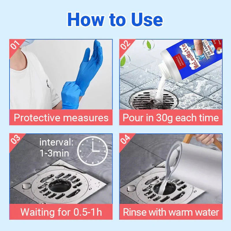 Powerful Pipe Dredging Agent – Fast Clog Removal, Safe for Pipes & Multi-Use 🚰✨
