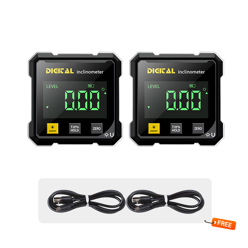 📐 50% OFF NOW!🔥4-Side Magnetic Digital Angle Gauge - Laser Precision & Multi-Surface Use, Perfect for Woodworking and Construction ✨