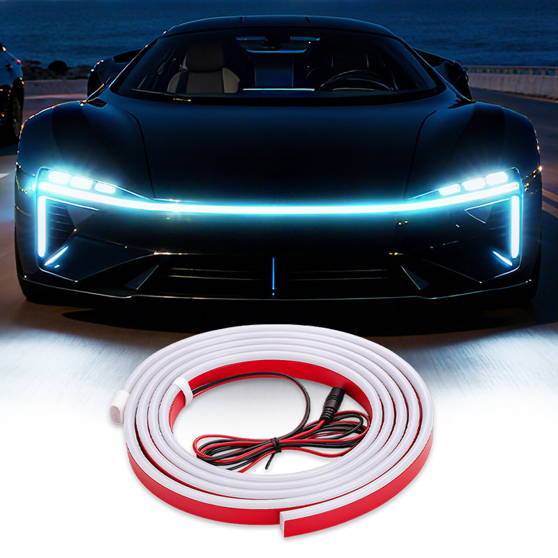 🔥【Dynamic Scan HoodBeam Kit】 Light up your hood with hypnotic smooth scanning effects! ✨🚗