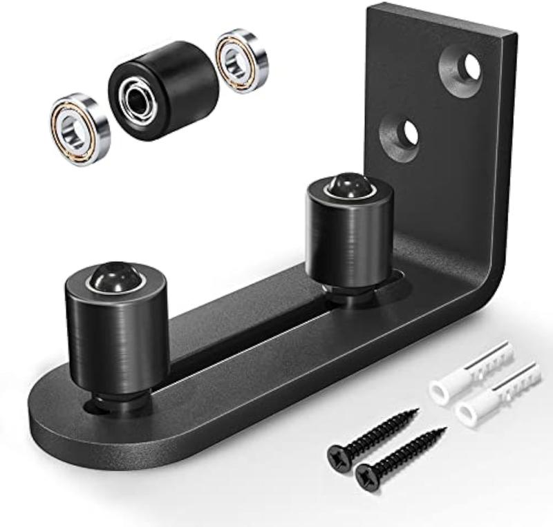 🔥Hot Sale 50% OFF⚡EaseLife Barn Door Bottom Guide – Adjustable Roller, Easy Wall‑Mount Install