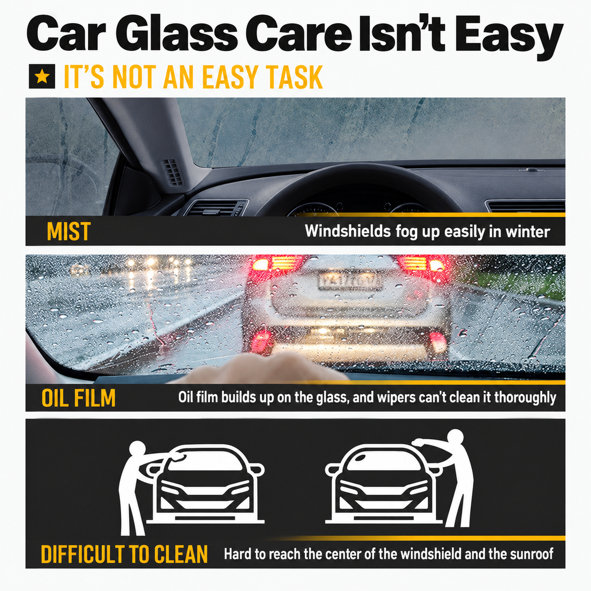 💦🚘 Car Windshield Cleaning Cloth