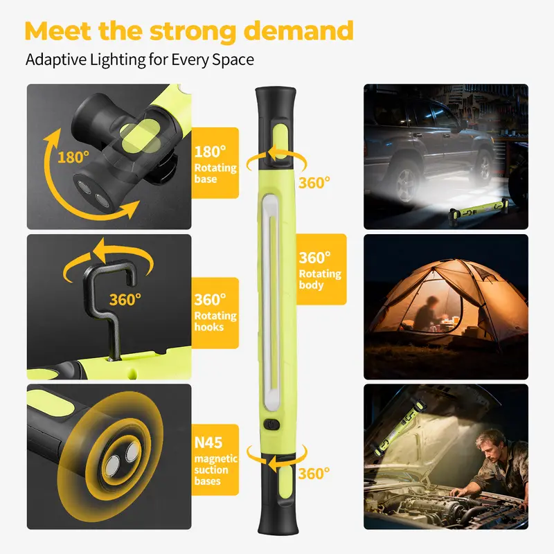 🔥HOT SALE🔥🏆50K+ SOLD! LED Work Light! 3000LM, magnetic & 5200mAh. Bright anywhere – grab yours! ✅