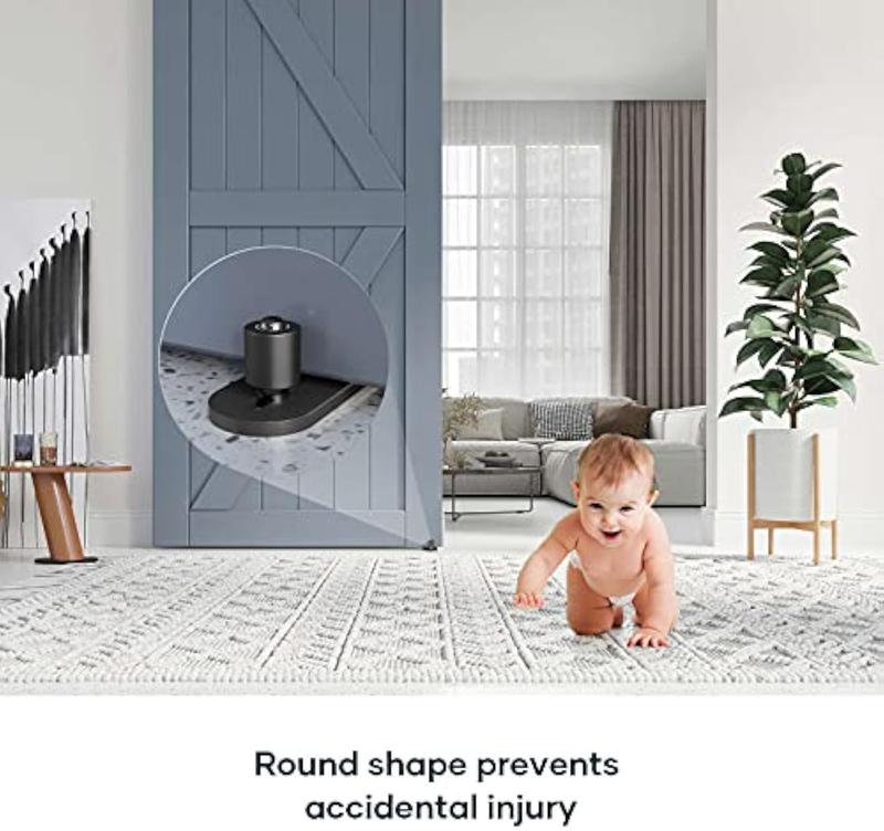 🔥Hot Sale 50% OFF⚡EaseLife Barn Door Bottom Guide – Adjustable Roller, Easy Wall‑Mount Install