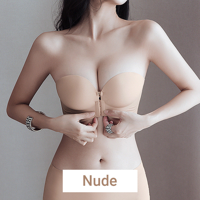 Women's Non-Slip Front Closure Strapless Bra