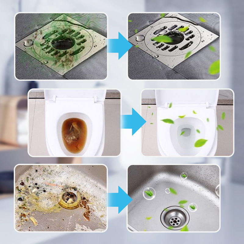 ⚡30K+ SOLD!Powerful Dissolving Deodorizing Floor Drain Cleaner Powder for Pipe Clearing