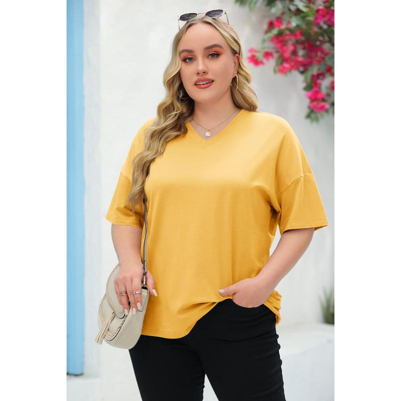 🌷2026 Summer Sale 50% OFF☀️Women's Summer Half Sleeve Casual Loose Fit Cotton Tunic T-shirt