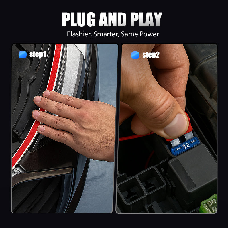 🔥【Dynamic Scan HoodBeam Kit】 Light up your hood with hypnotic smooth scanning effects! ✨🚗
