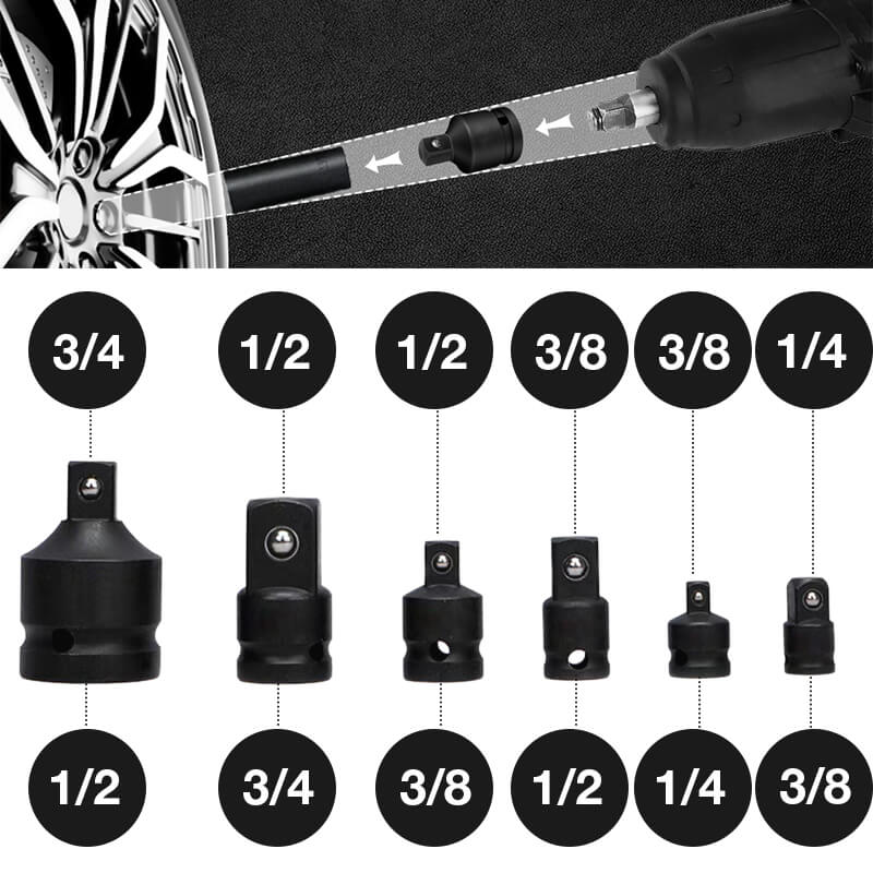 6-Piece Impact Socket Convertor Adapter（60% OFF）