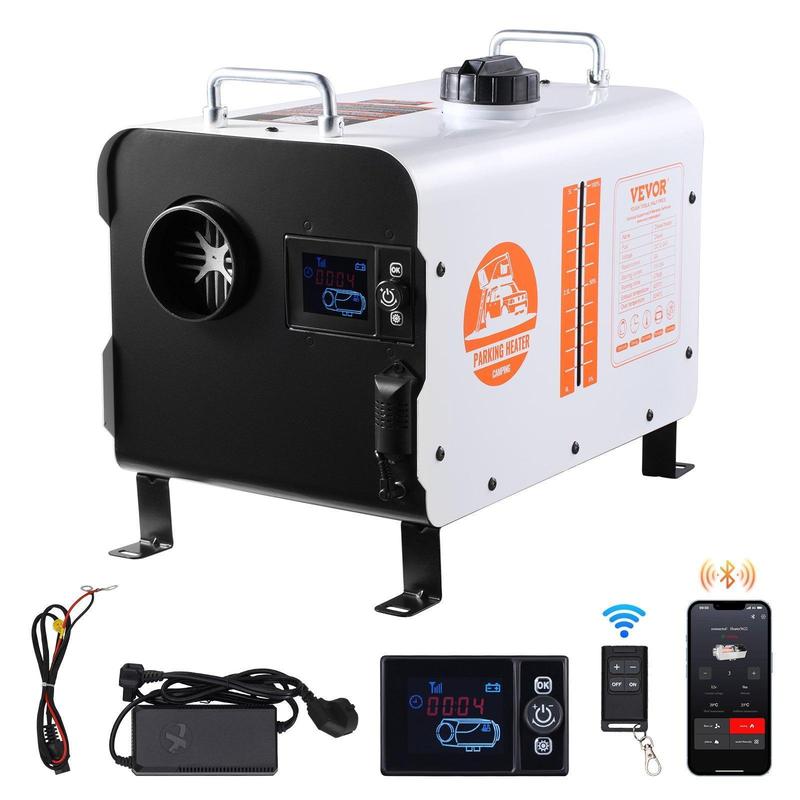 📢📢 50% OFF🔋8 kW diesel heater, 12 V/24 V all-in-one diesel air heater, Bluetooth app control, remote control and display, CO alarm, rapid heating