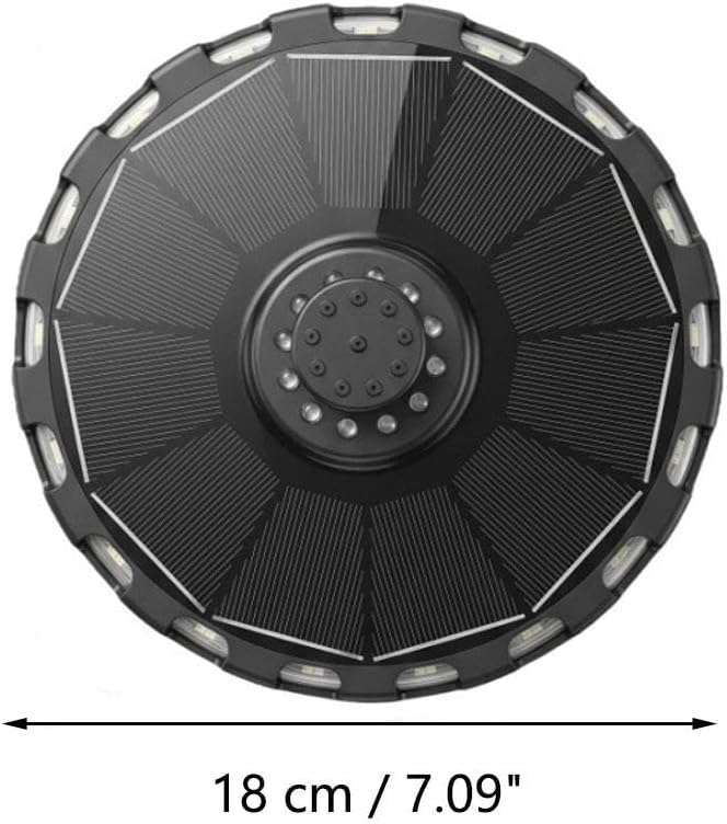 Solar Water Fountain, Solar Water Feature with Nighttime Illumination, Colorful LED Lights
