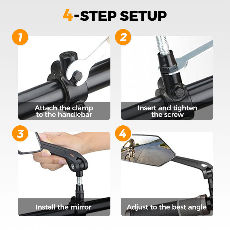 ⏳Limited-time 50% off⏰360° Rotatable Adjustable Bicycle Rearview Mirror🚴🪞