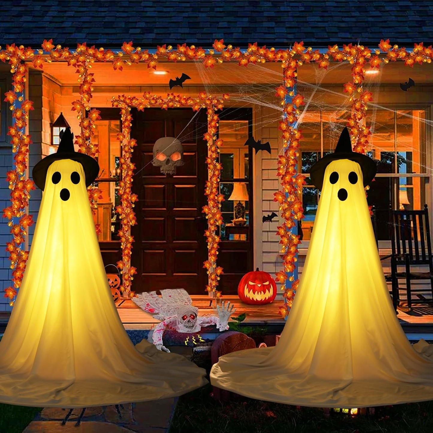 🔥2025 New Flash Upgrade 🌠 - 65" Giant Glittering Ghost 👻✨