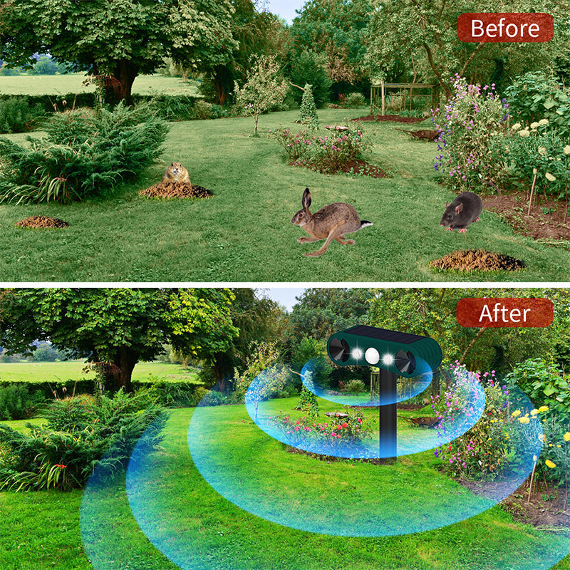 🔥Last Day Promotion🔥Solar Motion Sensor Outdoor Animal for Repelling