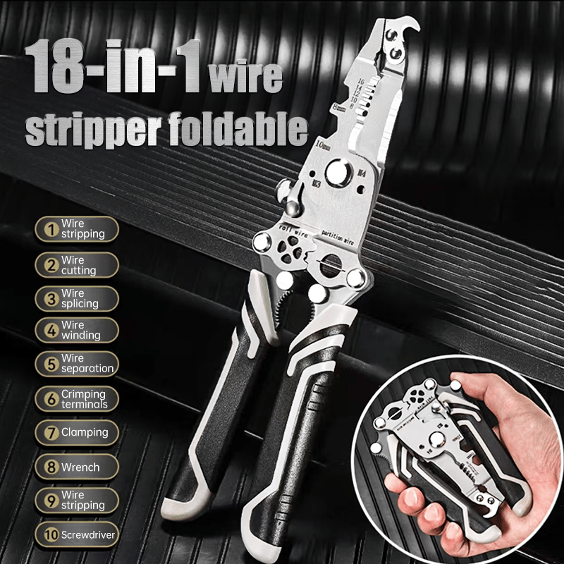 Multifunctional, Foldable Wire Stripper – Professional Electrician Tool