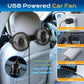 🌞Summer Sale 55% OFF🔥Dual Head USB Car Seat Fan, 3-Speed 360° Rotatable