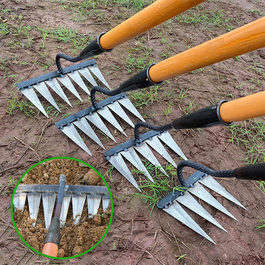 4/5/6/7 Teeth Carbon Steel Garden Hand Rake