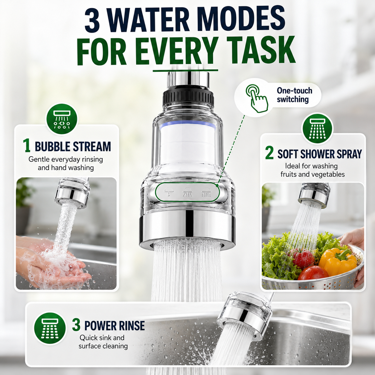 ⏳Time-Limited Special⏰360°Rotating Faucet Filter‑Splash‑Proof Water Purifier💧