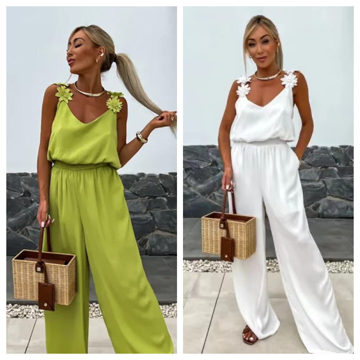 🔥2025 HOT SALE🔥Women's Sleeveless Wide Leg Jumpsuit