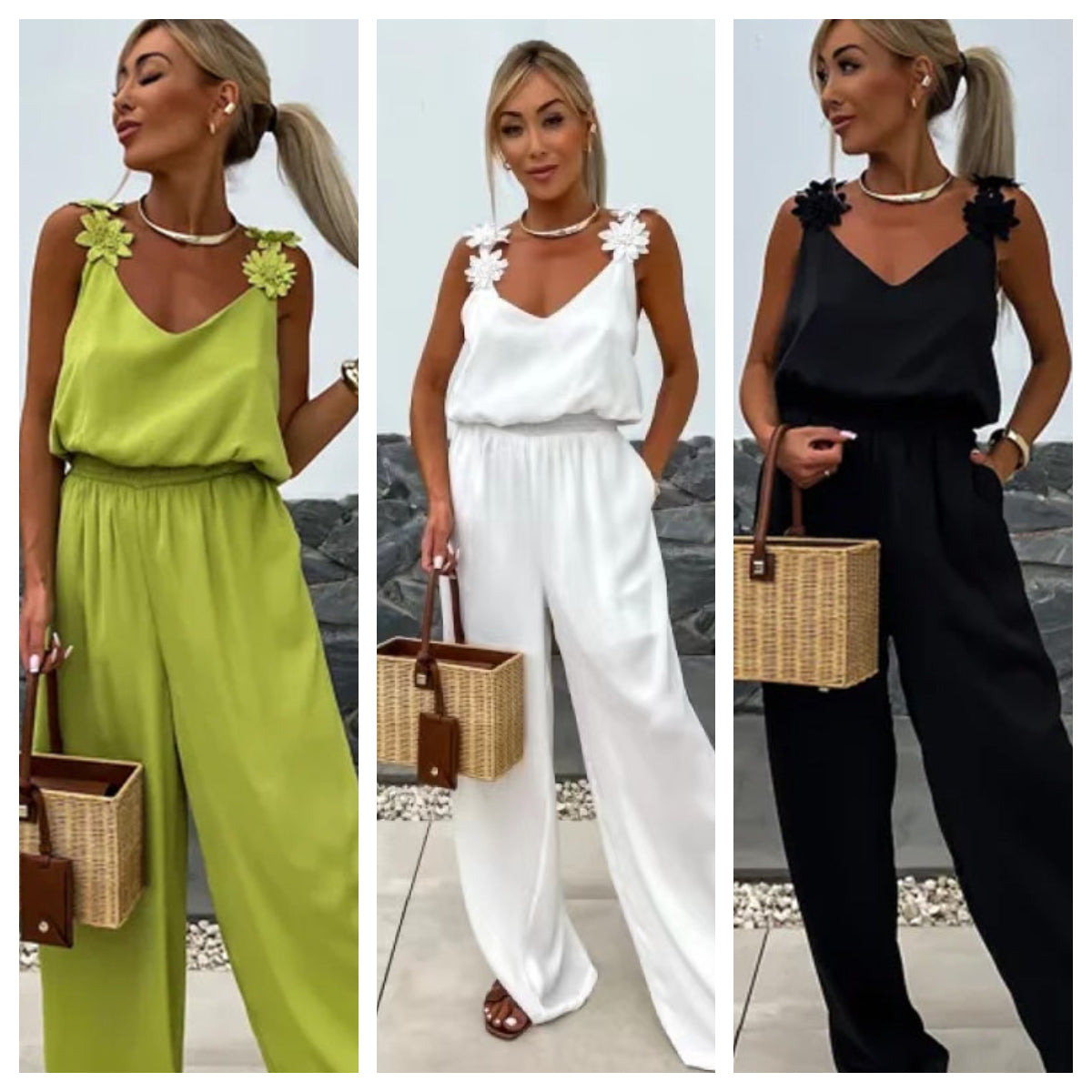 🔥2025 HOT SALE🔥Women's Sleeveless Wide Leg Jumpsuit