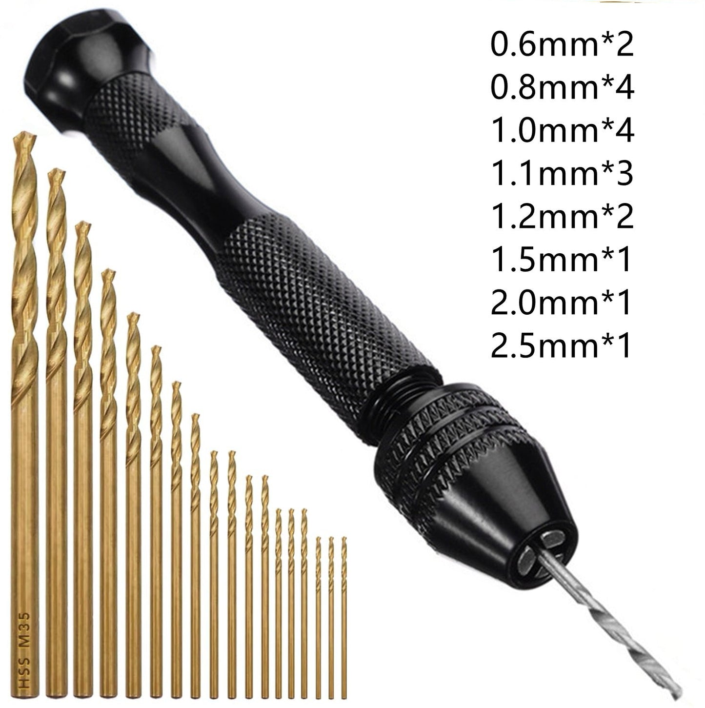 Precision Pin Vise Hand Drill Set