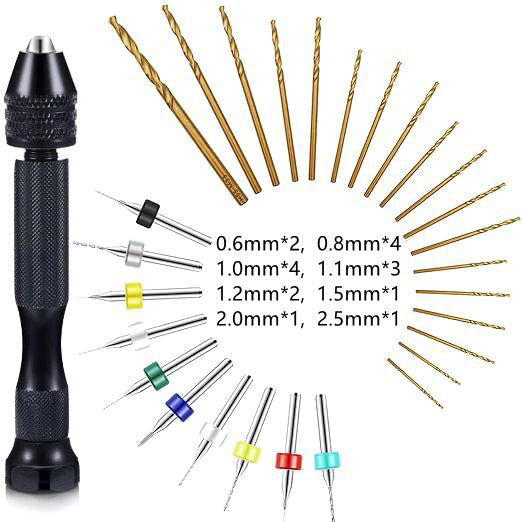 Precision Pin Vise Hand Drill Set