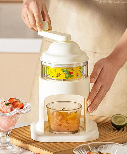 Carousel Safe Hand-Crank Ice Shaver: Rapid, Dense Ice with Secure Operation