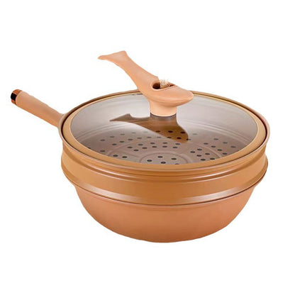 Non-Stick Wok With Steamer Basket