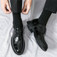 Men's  Fashion Crocodile Print Casual Business Leather Shoes