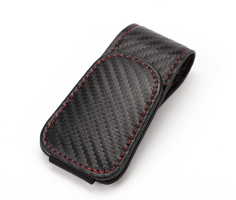 🕶️✨ Magnetic Leather Sunglasses Holder – 50% OFF! Car sun visor clip, multi-function storage for glasses, pens & cards. 🚗