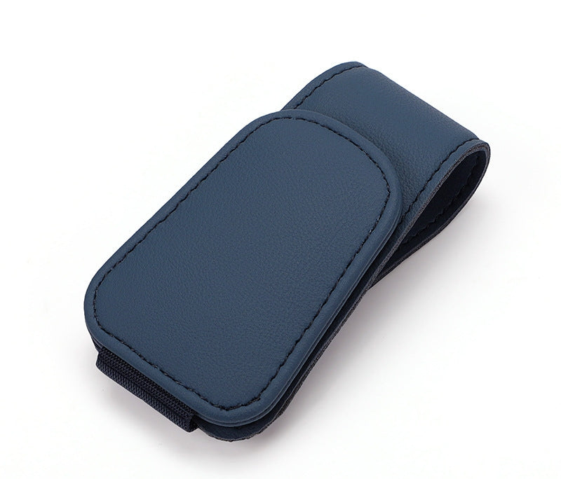 🕶️✨ Magnetic Leather Sunglasses Holder – 50% OFF! Car sun visor clip, multi-function storage for glasses, pens & cards. 🚗