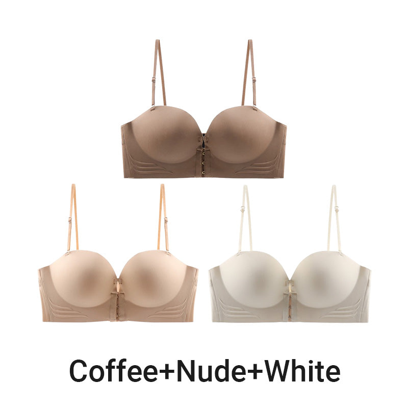 Women's Non-Slip Front Closure Strapless Bra