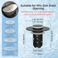 📢📢50% OFF !! ⏰Hibbent Upgraded 3-in-1 Sink Drain Filter, Universal Pop-Up Stopper, Removable Stainless Steel Basket-Shaped Hair Catcher, Sink Stopper for 2.8–5.9 cm, Brass Cartridge, Matte Black