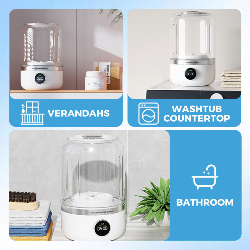 🔥Last Day Sale 50% OFF😍Portable Rechargeable Mini Washing Machine for Underwear！🩲