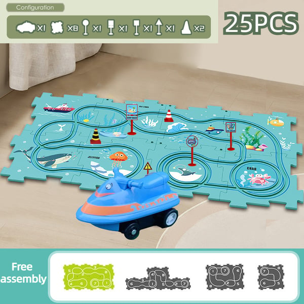 🚗Children's Educational Puzzle Track Car Play Set