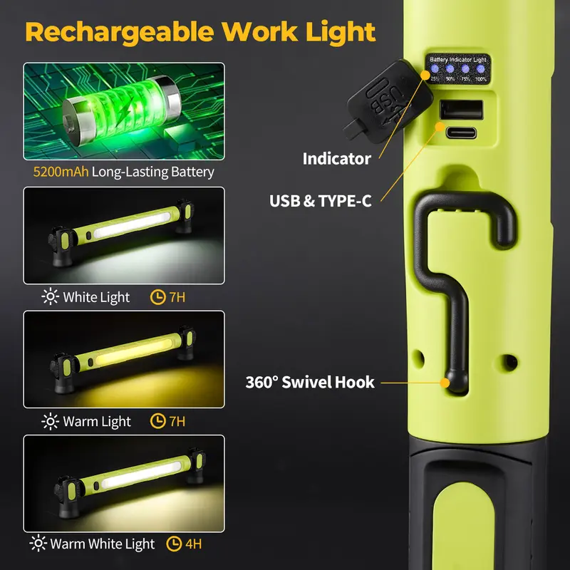 🔥HOT SALE🔥🏆50K+ SOLD! LED Work Light! 3000LM, magnetic & 5200mAh. Bright anywhere – grab yours! ✅