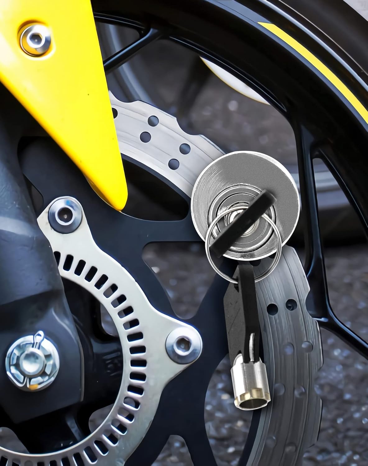 🔒Motorcycle and Bicycle Anti-Theft Disc Brake Lock