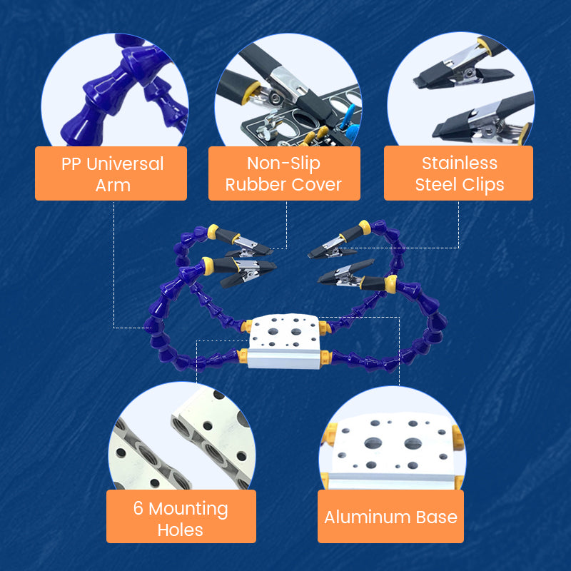 Multi-Arm Adjustable Soldering Helping Hands