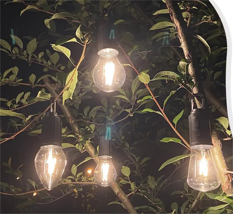 🔥🔥🔥Outdoor Camping Hanging Type-C Charging Retro Light Bulb Lighting Decoration