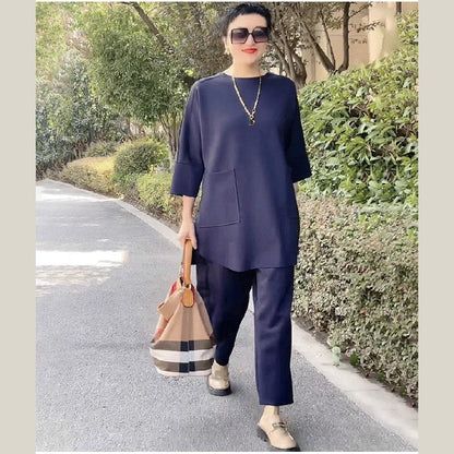 🎉New product launched💐 – solid color loose two-piece set（45%OFF）