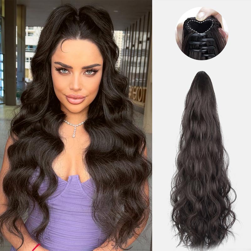 💜 LAST DAY PROMOTION - 50%OFF💜Curly Wig High Ponytail with claw clip