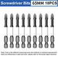 🔥 65mm Single Head Hexagon Shank Screwdriver Bits - 10 PCS Set